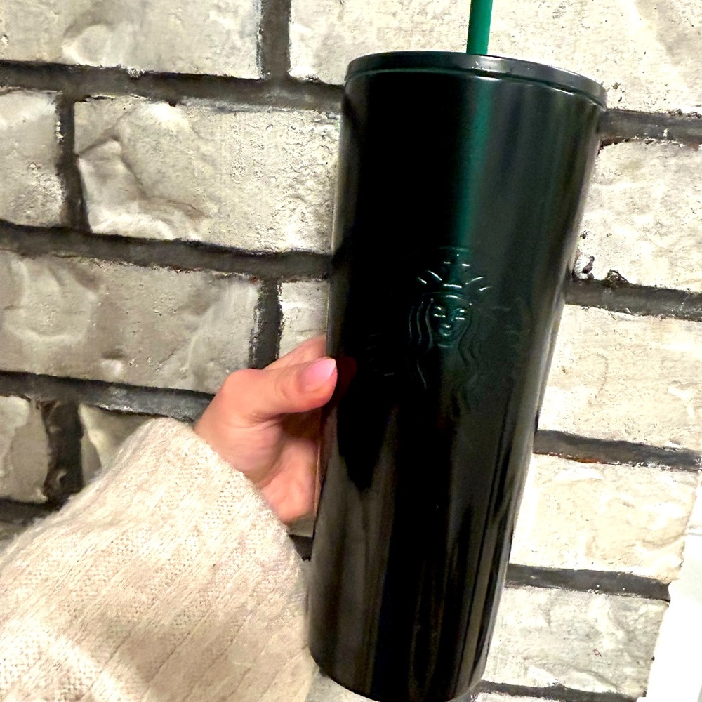 Dark green metal Starbucks tumbler 24 oz I think can’t see it anymore